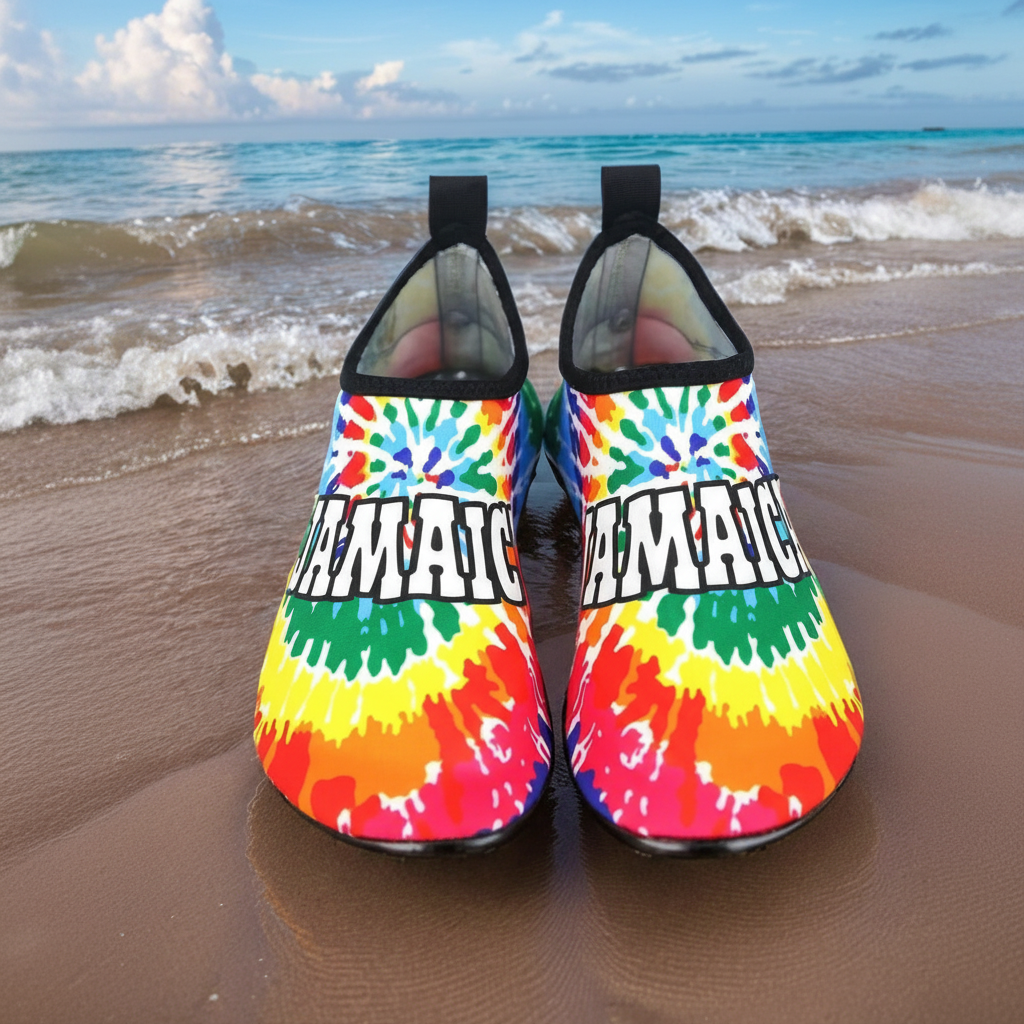 Quick Dry Water Shoes With Adjustable Strap For Outdoor Use in Black - Profile View