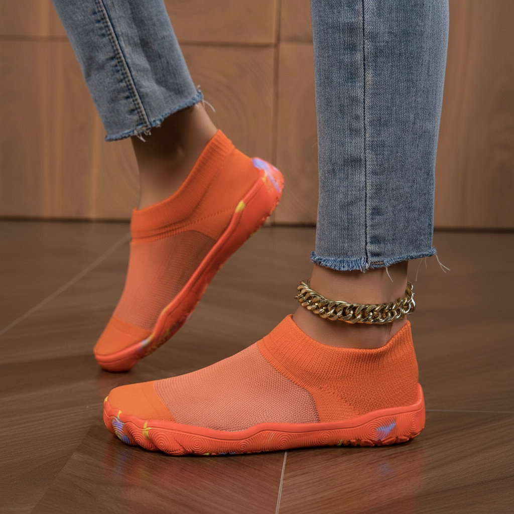 Quick Dry Soft Sole Barefoot Style Aqua Shoes in White - Pair View