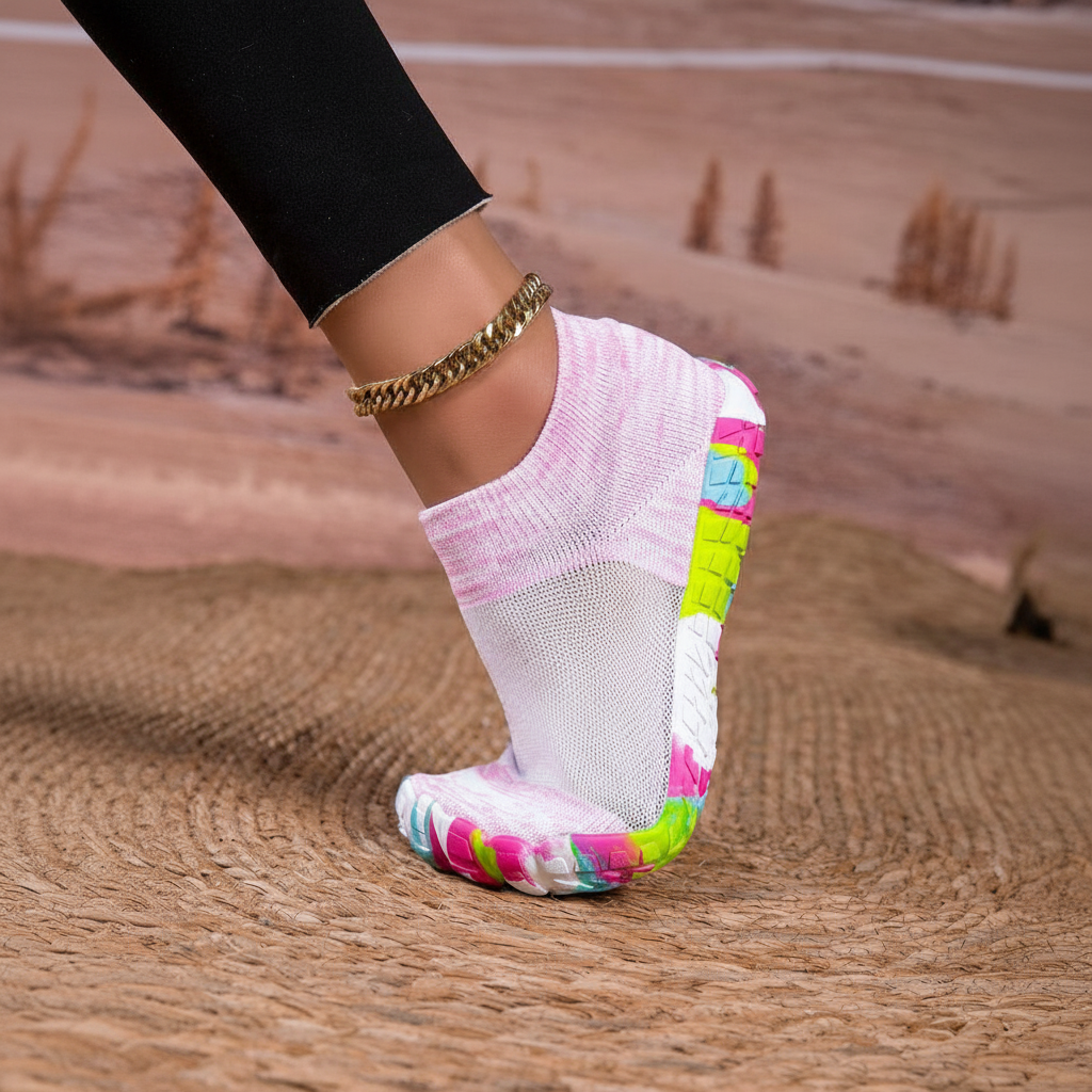 Non Slip Quick Dry Barefoot Aqua Shoes For Women in Turquoise - Color Detail