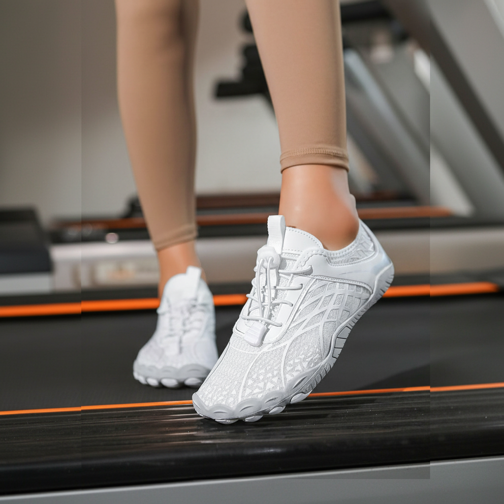 Quick Dry White Barefoot Water Shoe - Close-Up Detail