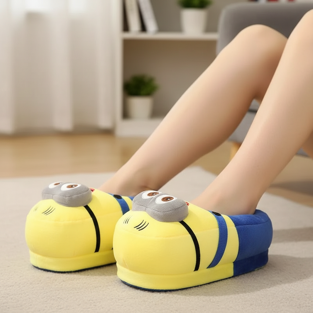 Minion Themed Comfortable Plush Slippers