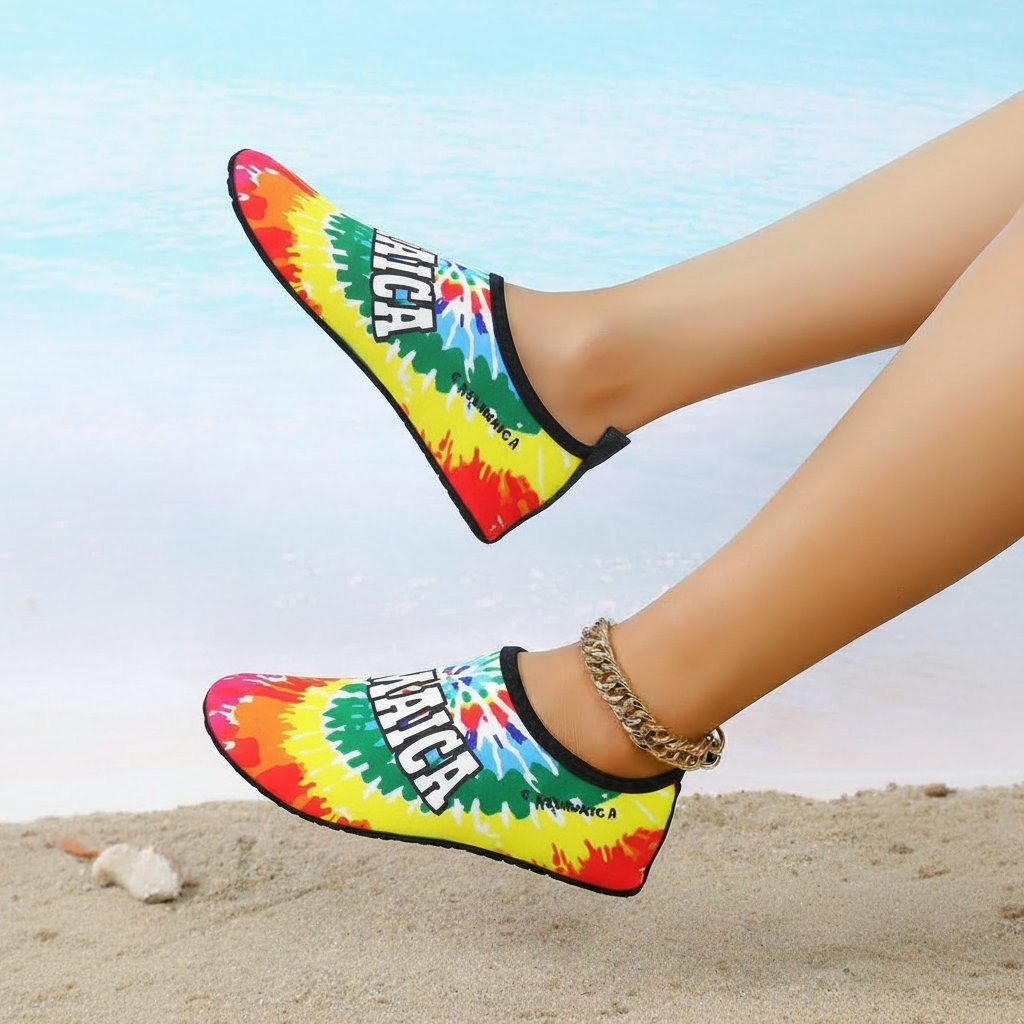 Quick Dry Water Shoes With Adjustable Strap For Outdoor Use in Red - Pair View