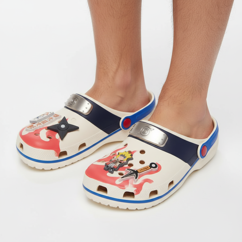 Anime Style Ninja Theme Clogs Casual Slip On Sandals For Daily Wear