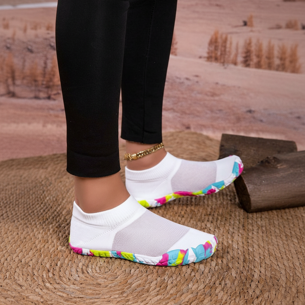 Non Slip Quick Dry Barefoot Aqua Shoes For Women in Pink - Quarter View