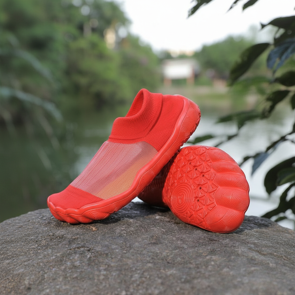 Quick Dry Soft Sole Barefoot Style Aqua Shoes in Pink - Sole Detail