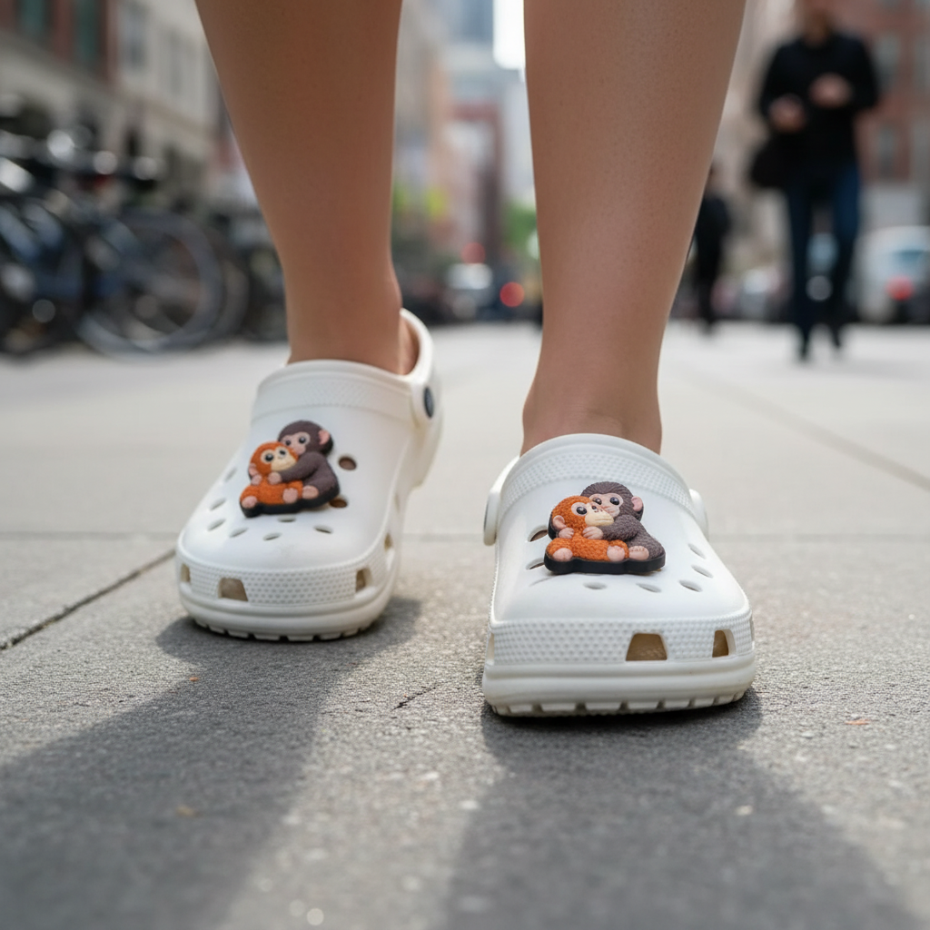 Cartoon Monkey Friends Clog Shoes Charm