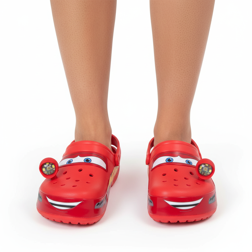 Casual LED Racing Cartoon Slip On Clogs