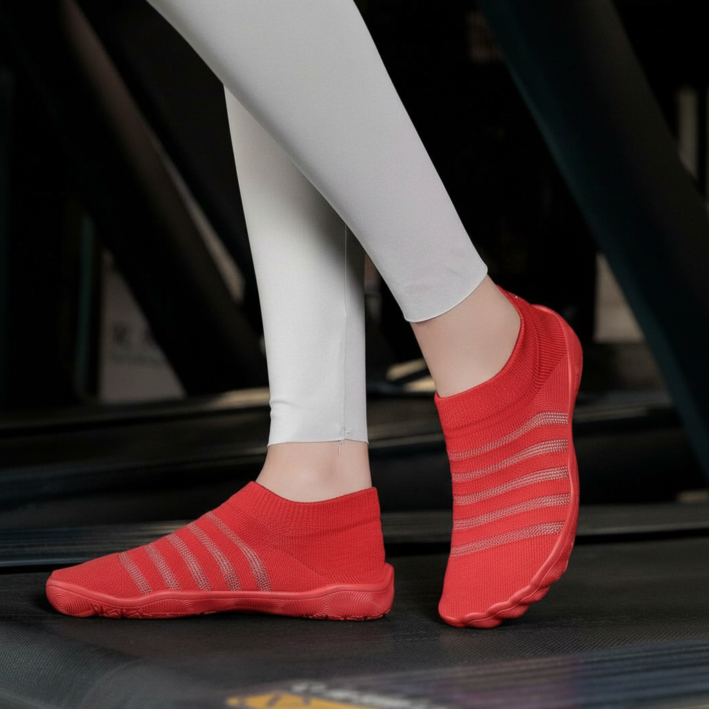 Flexible Quick Dry Lightweight Barefoot Aqua Socks in Black - Width View