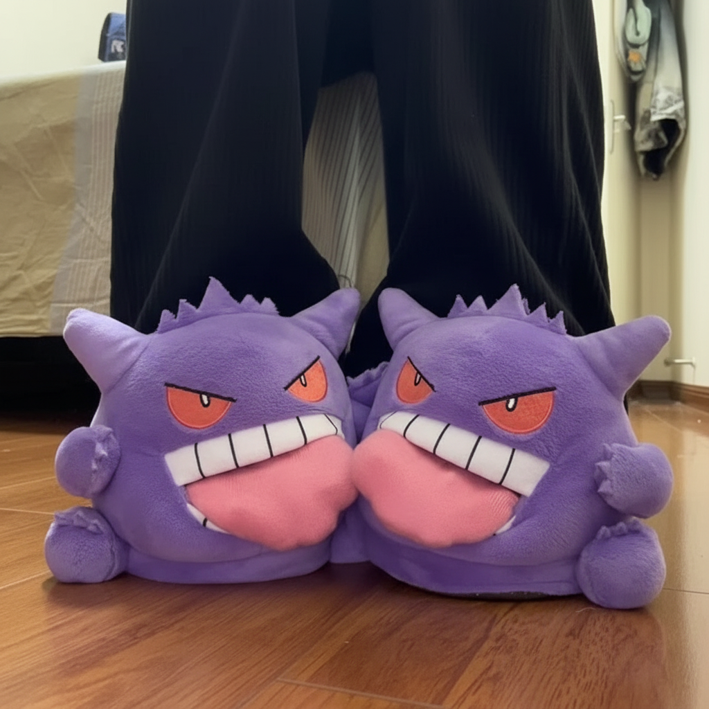 Gengar SlippersPlush Gengar Design Slippers For Indoor Wear - Image 4