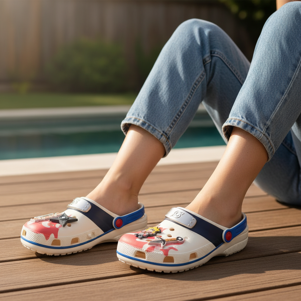 Anime Style Ninja Theme Clogs Casual Slip On Sandals For Daily Wear