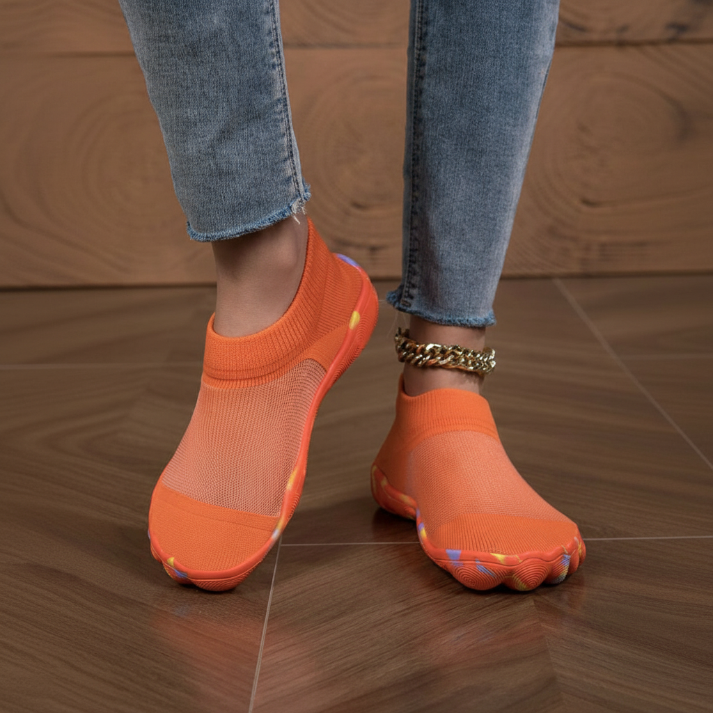 Quick Dry Soft Sole Barefoot Style Aqua Shoes in Pink - Quarter View