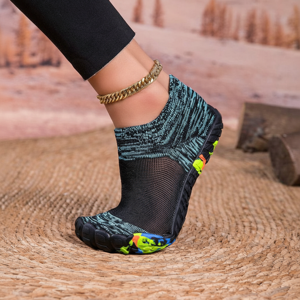 Non Slip Quick Dry Barefoot Aqua Shoes For Women in Pink - Top View