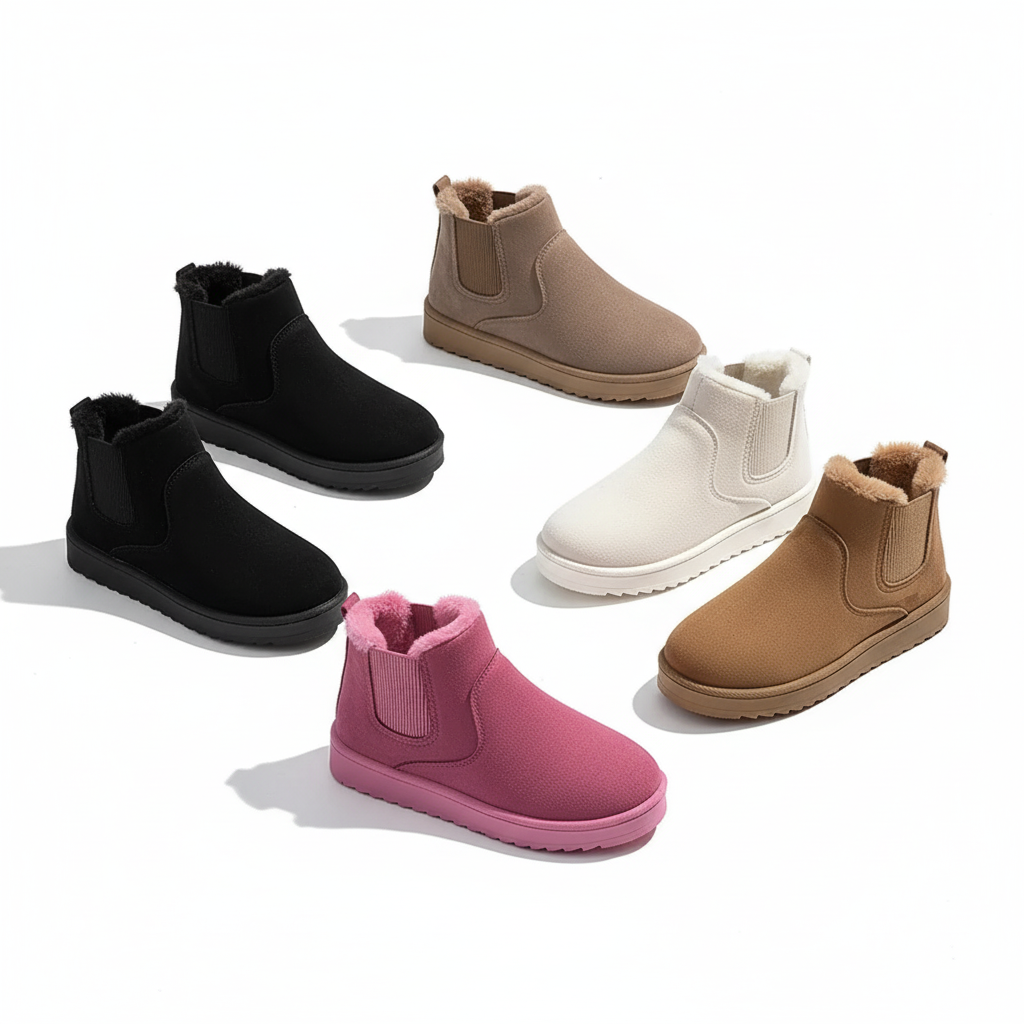 Winter Snow Boots With Fleece Lining For Outdoor And Travel