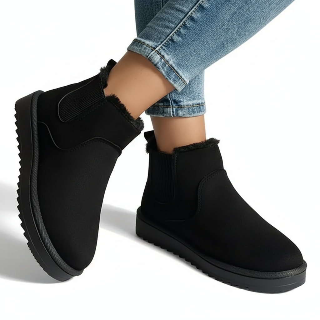 Winter Snow Boots With Fleece Lining For Outdoor And Travel