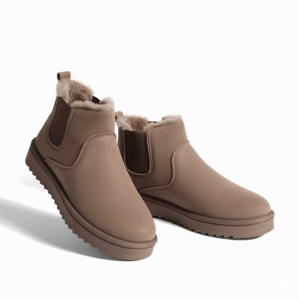 Winter Snow Boots With Fleece Lining For Outdoor And Travel