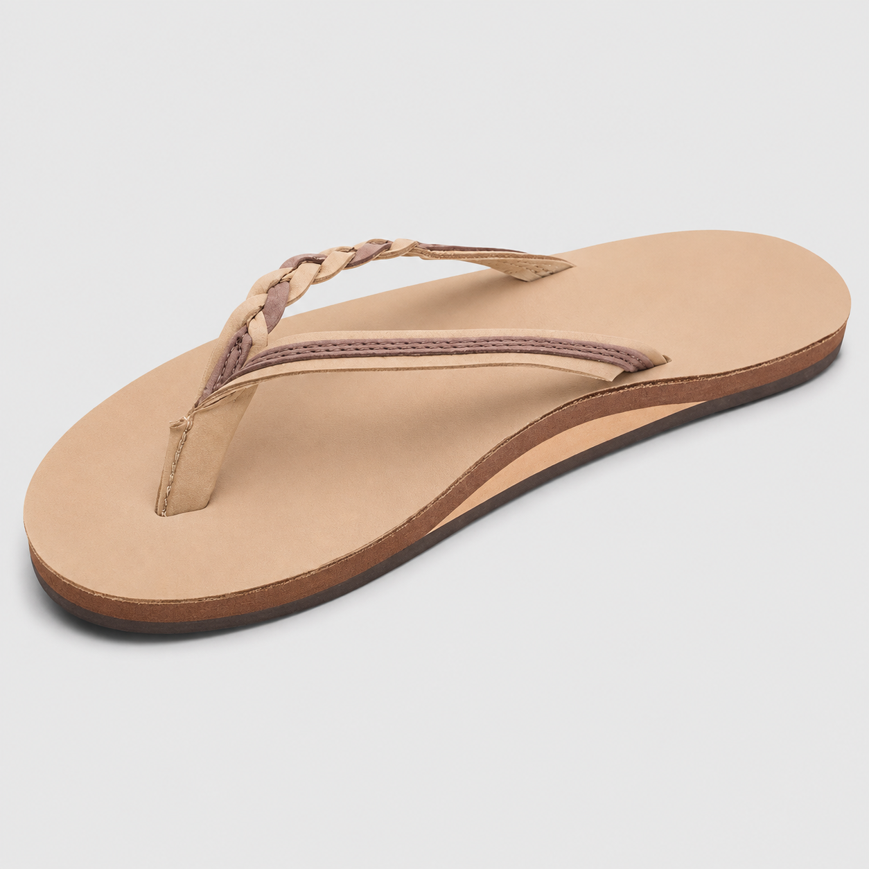 Single Strap Braided Leather Sandals For Women