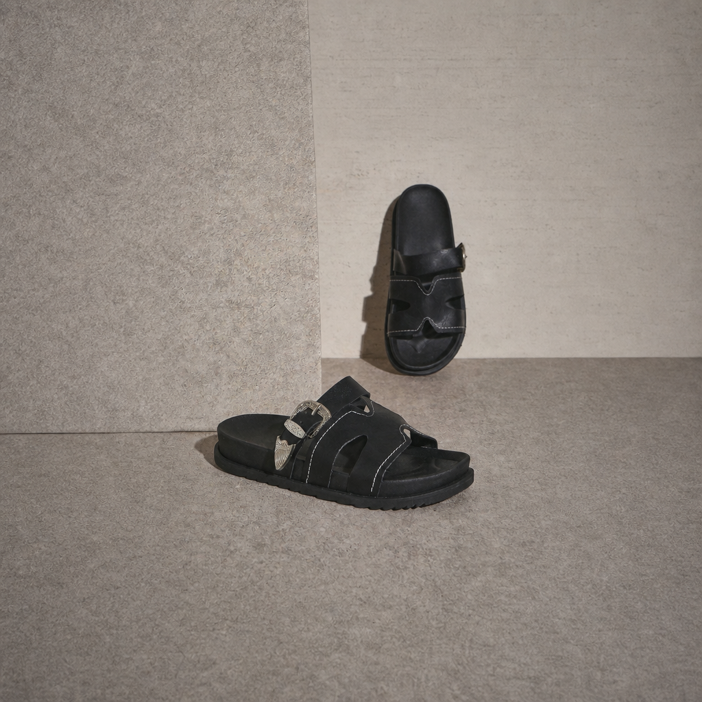 Casual Double Strap Flat Sandals For Summer