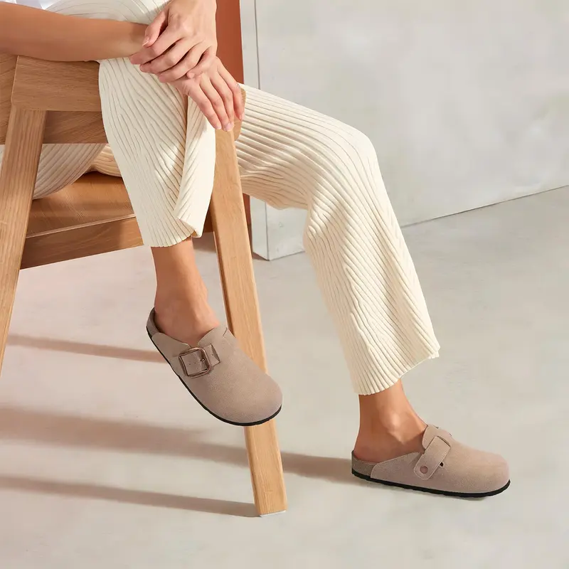 Adjustable Buckle Memory Foam Strap Slip On Clogs For Women