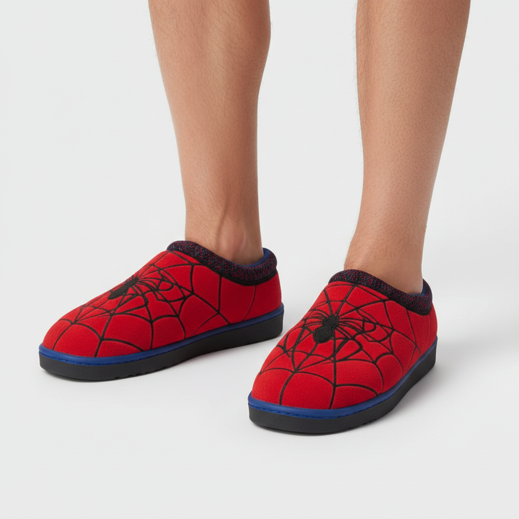 Spider Web Pattern Slippers for Men
