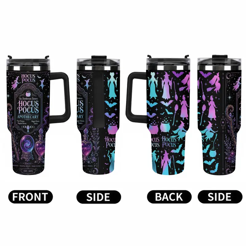 40oz Hocus Pocus Magic Potion Halloween Tumbler With Handle