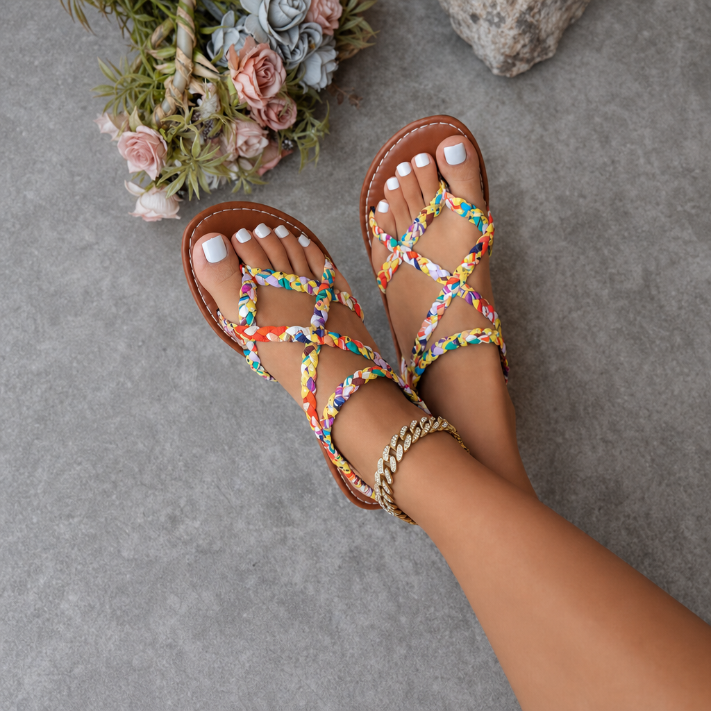 Casual Minimalist Beach Fashion Flat Sandals For Women