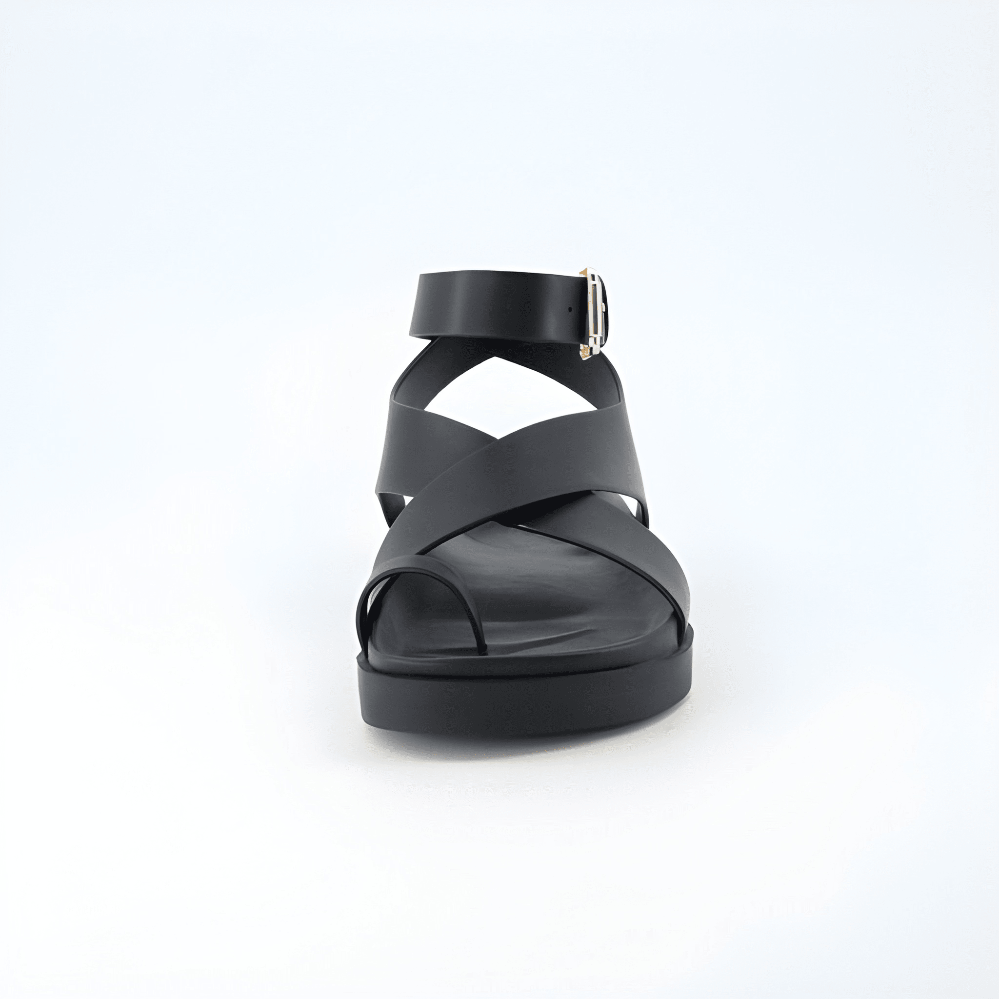 Adjustable Buckle Sandals Entry Footbed Wrap - Indoor Outdoor in Brown - On-Foot View