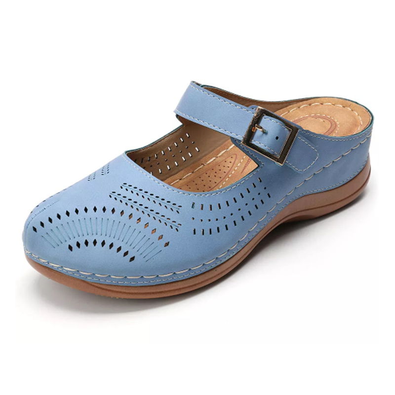Hollow Out Breathable Slip-On Wedge Sandal
