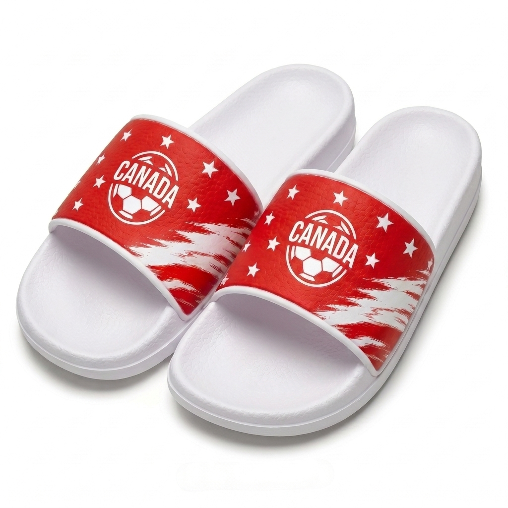 World Cup 2026 Canada Football Fan Printed Slippers
