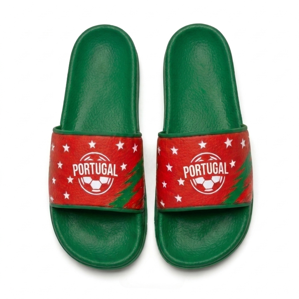 World Cup 2026 Portugal Football Fan Printed Slippers