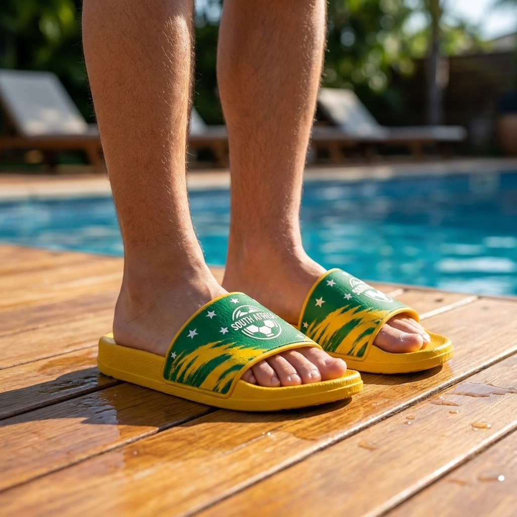 World Cup 2026 South Africa Football Fan Printed Slippers