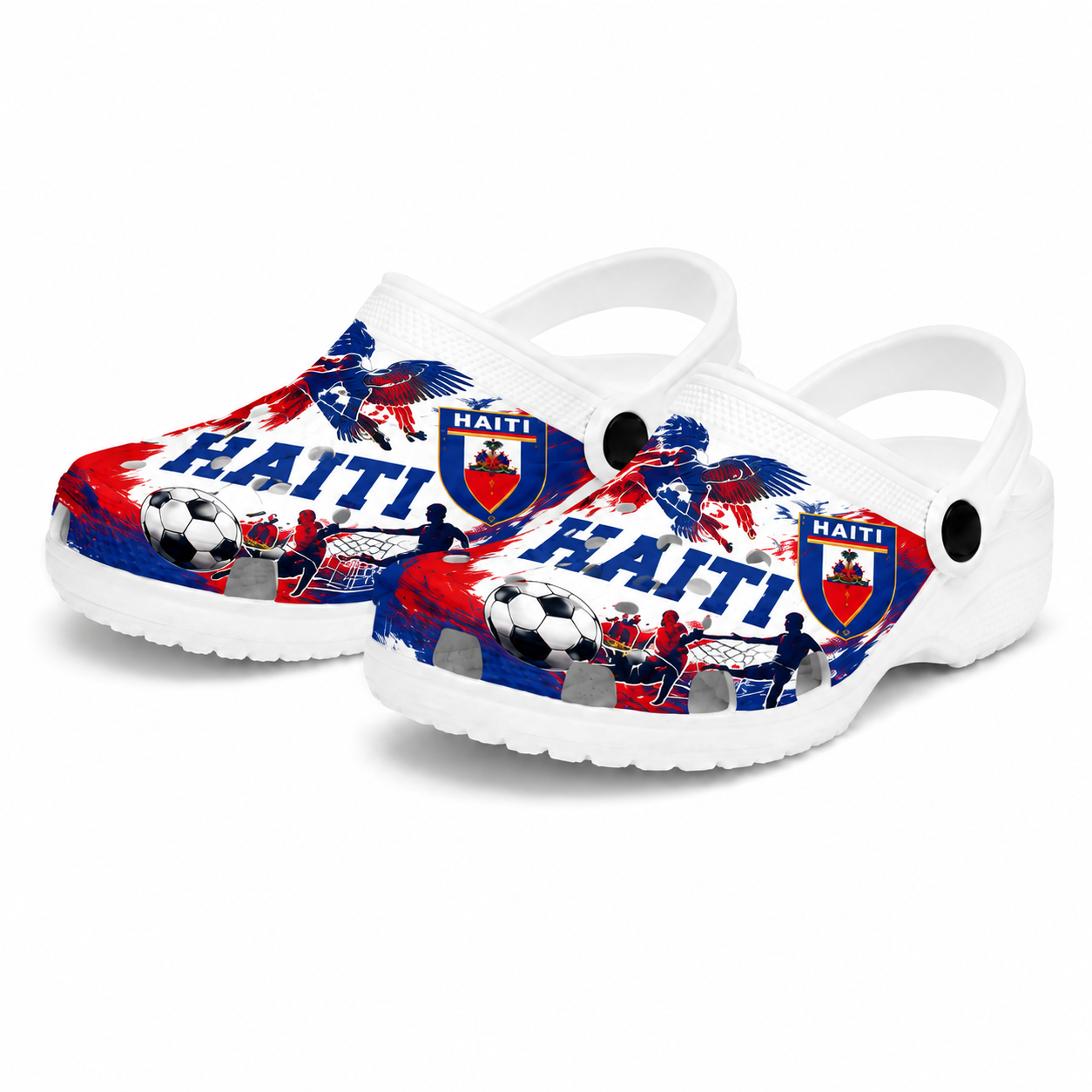 World Cup 2026 Haiti Football Fan Printed Clogs