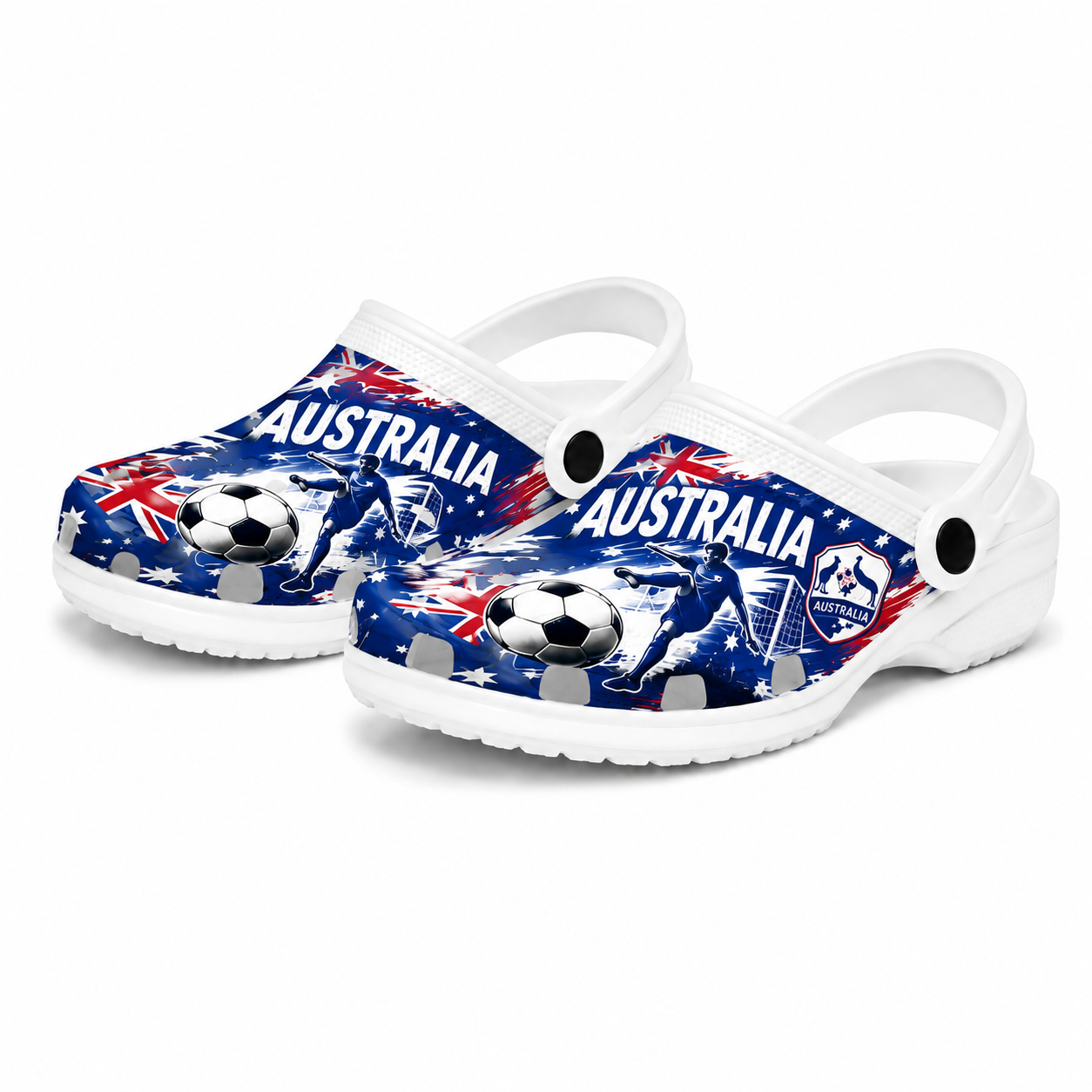 World Cup 2026 Australia Football Fan Printed Clogs