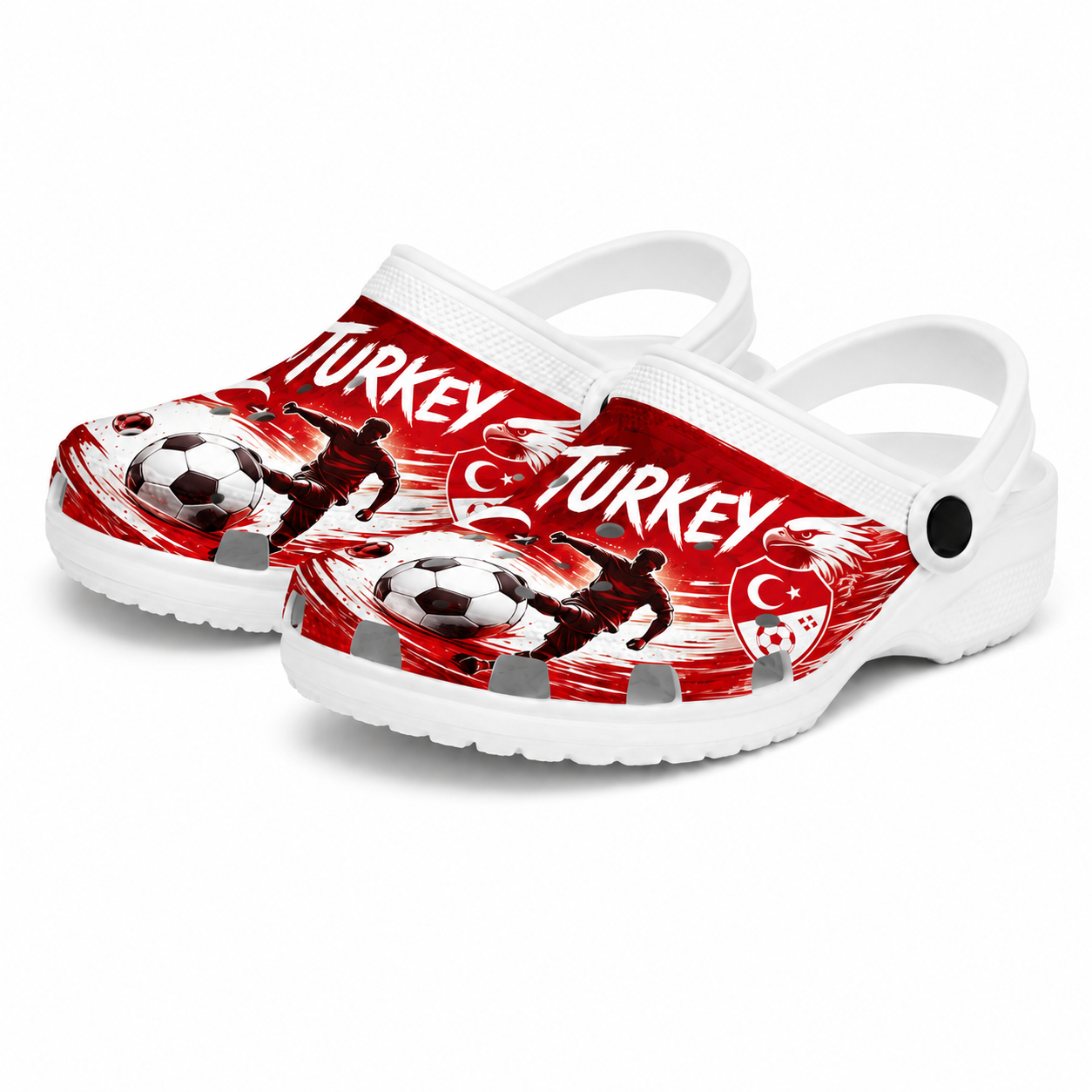 World Cup 2026 Turkey Football Fan Printed Clogs