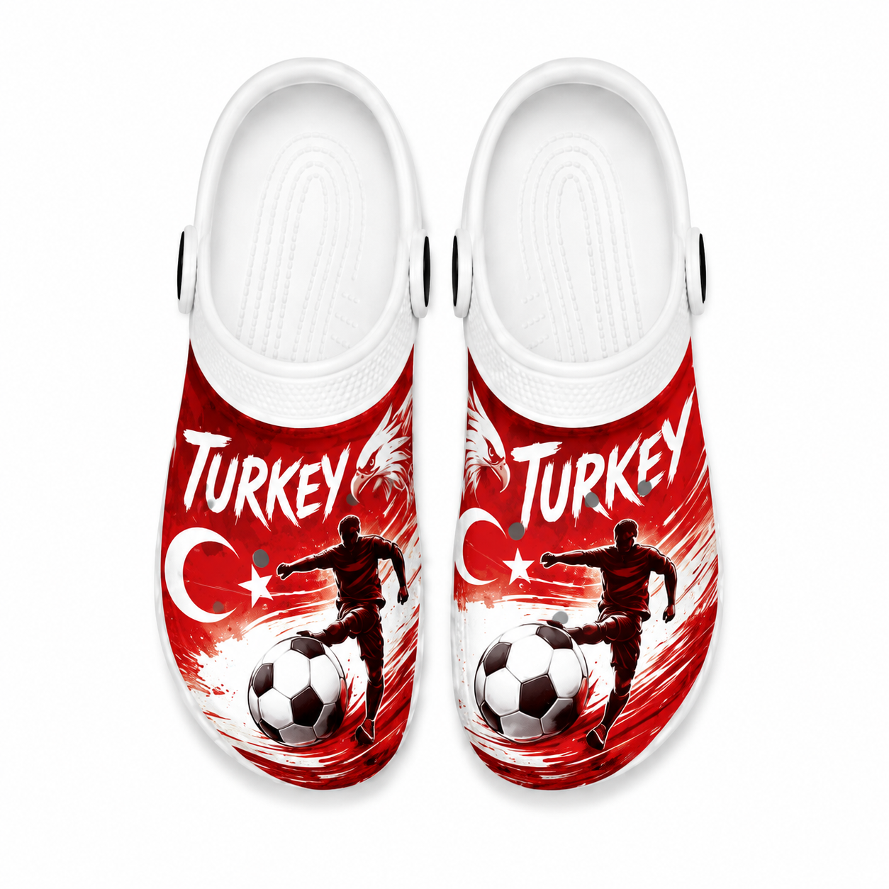 World Cup 2026 Turkey Football Fan Printed Clogs