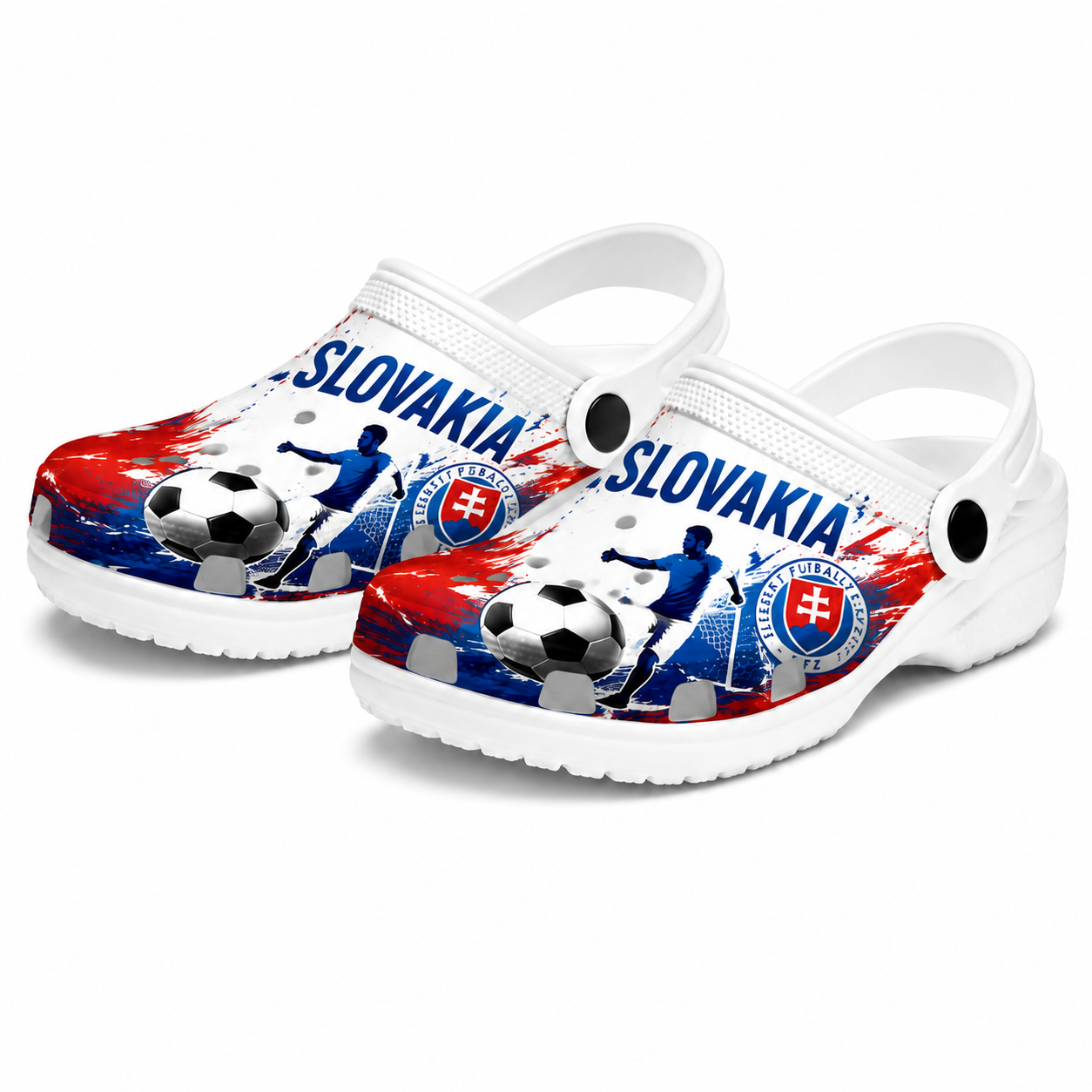 World Cup 2026 Slovakia Football Fan Printed Clogs
