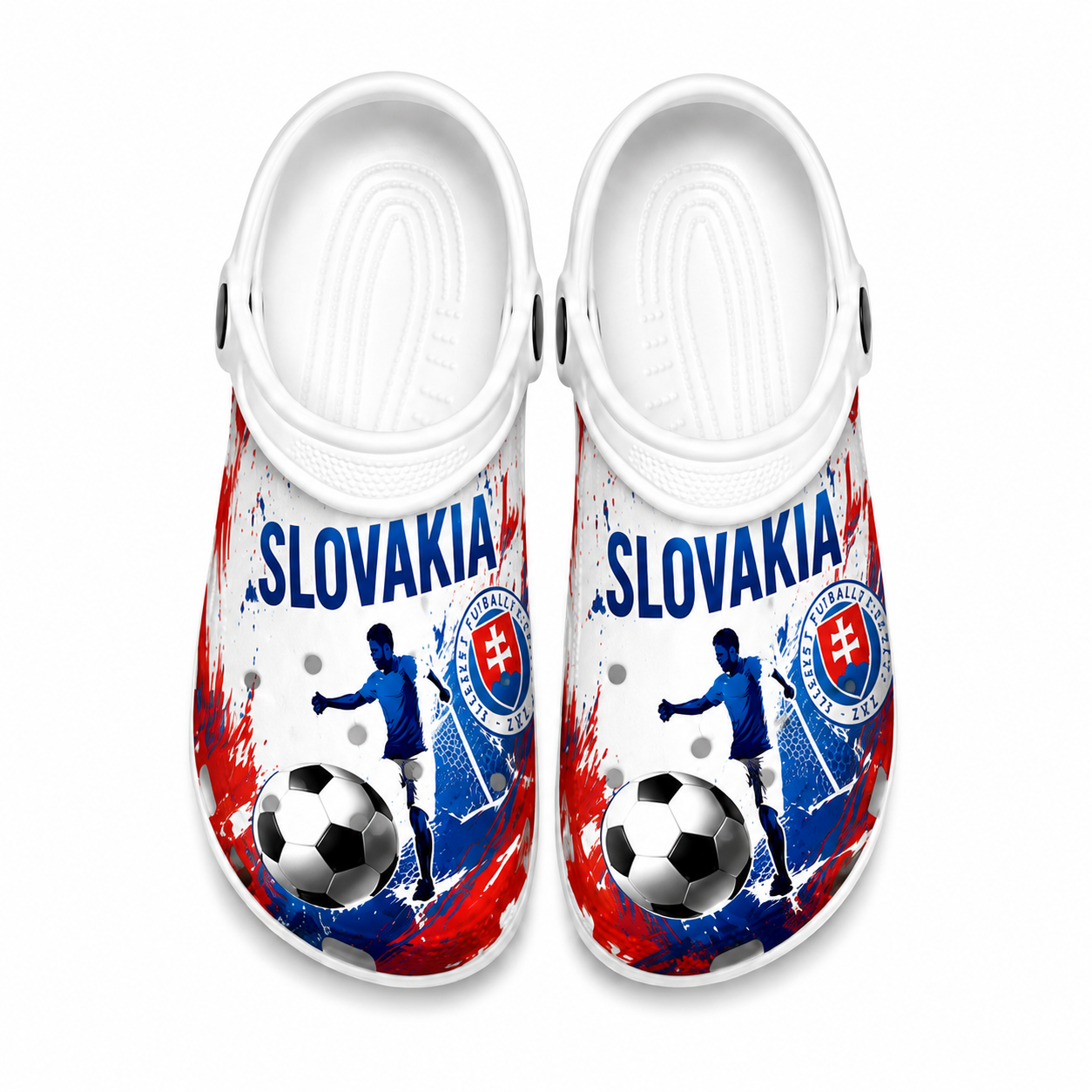World Cup 2026 Slovakia Football Fan Printed Clogs