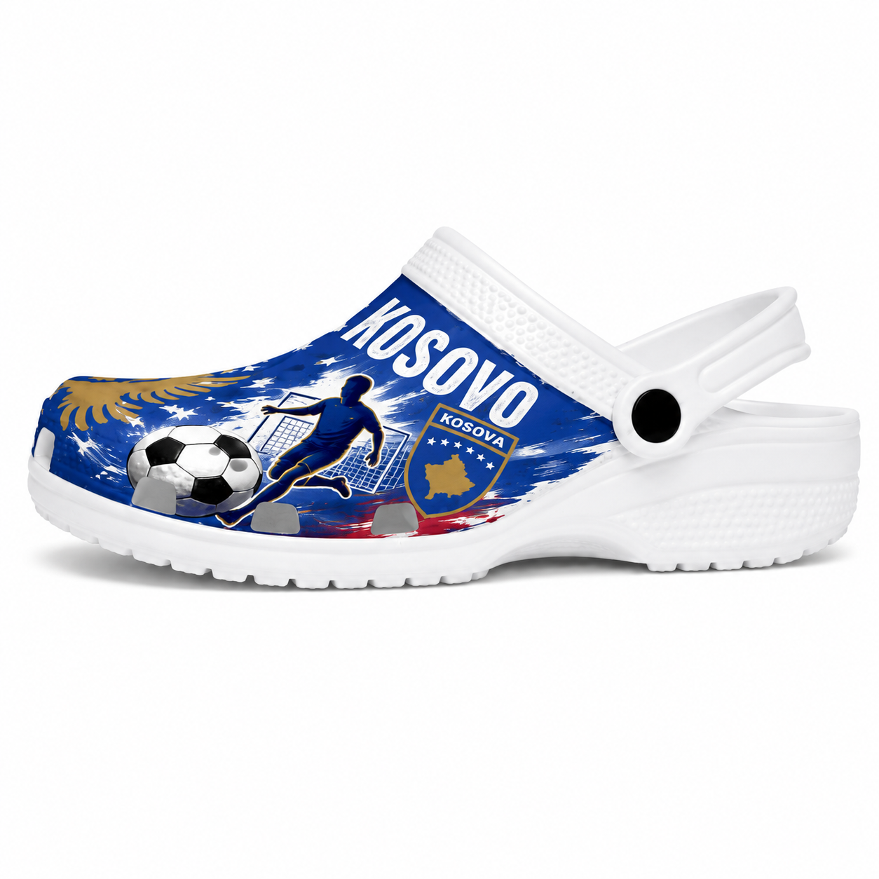 World Cup 2026 Kosovo Football Fan Printed Clogs