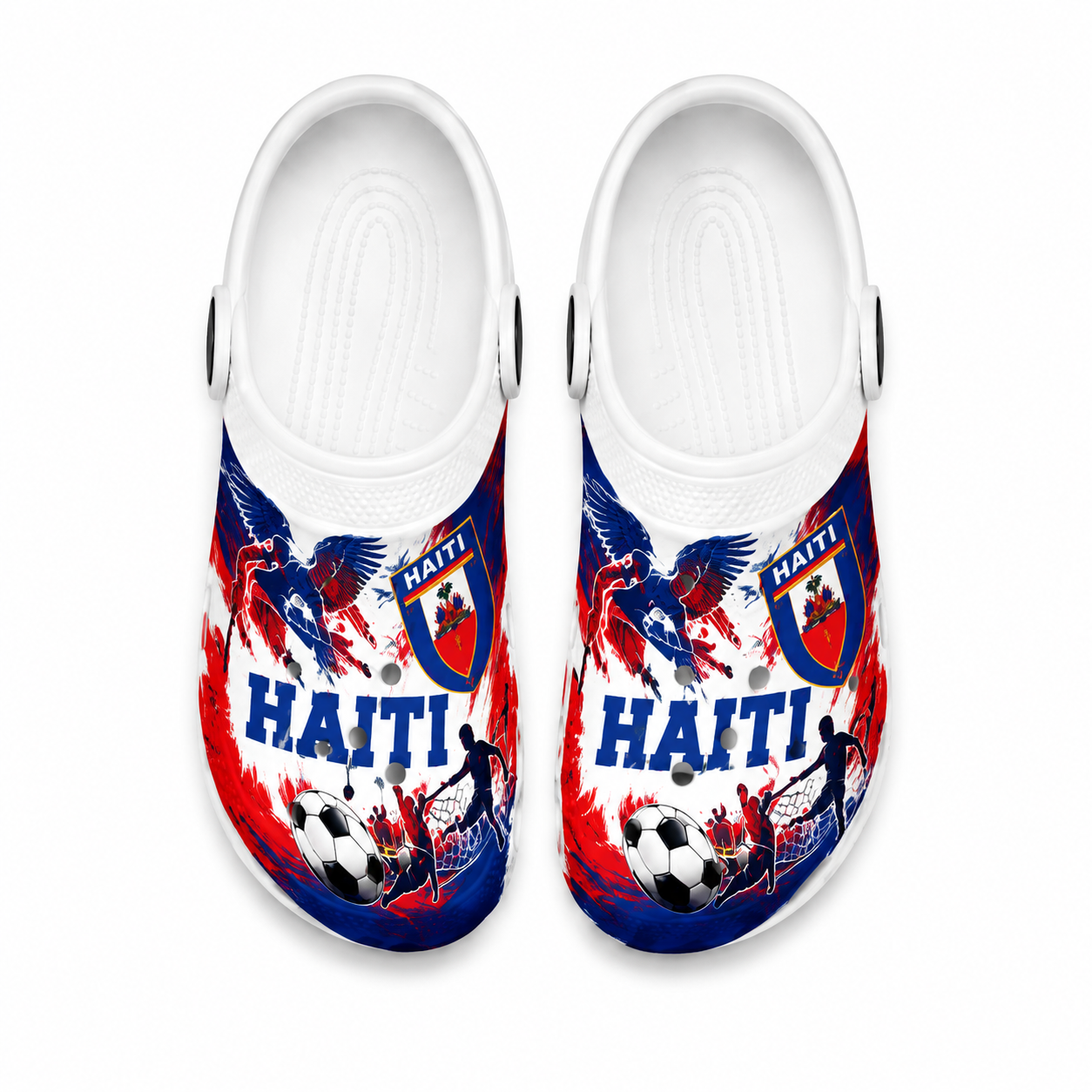 World Cup 2026 Haiti Football Fan Printed Clogs