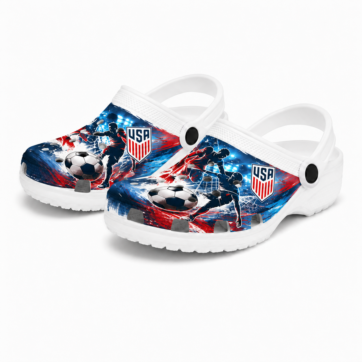 World Cup 2026 United States Football Fan Printed Clogs