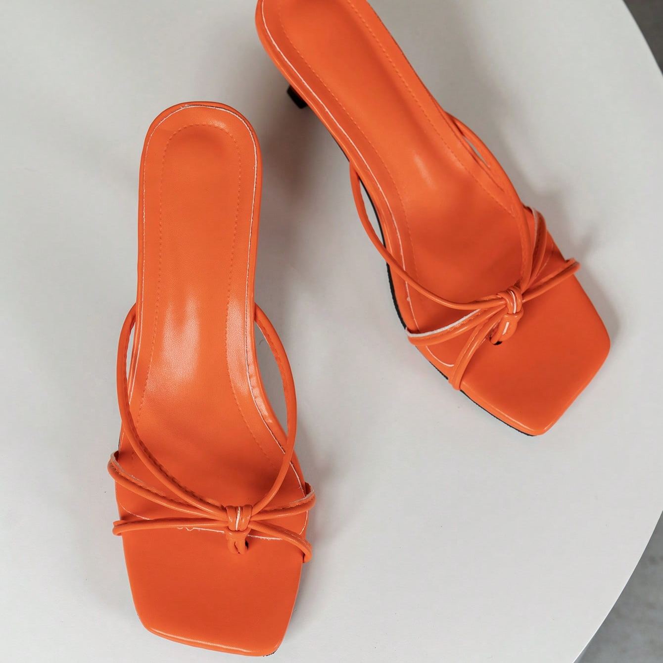 Stylish Criss Cross Strap Mule Slip On Sandals For Women in White - Top View