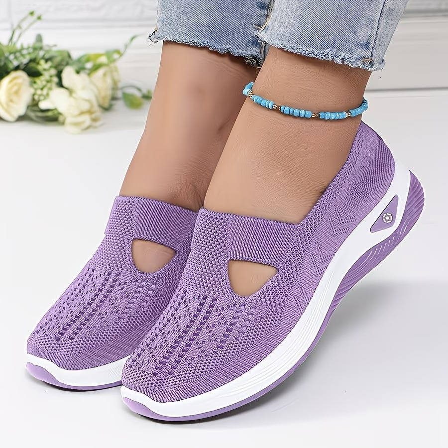 Lightweight Mesh Sneakers With Cushioned Insole For Women