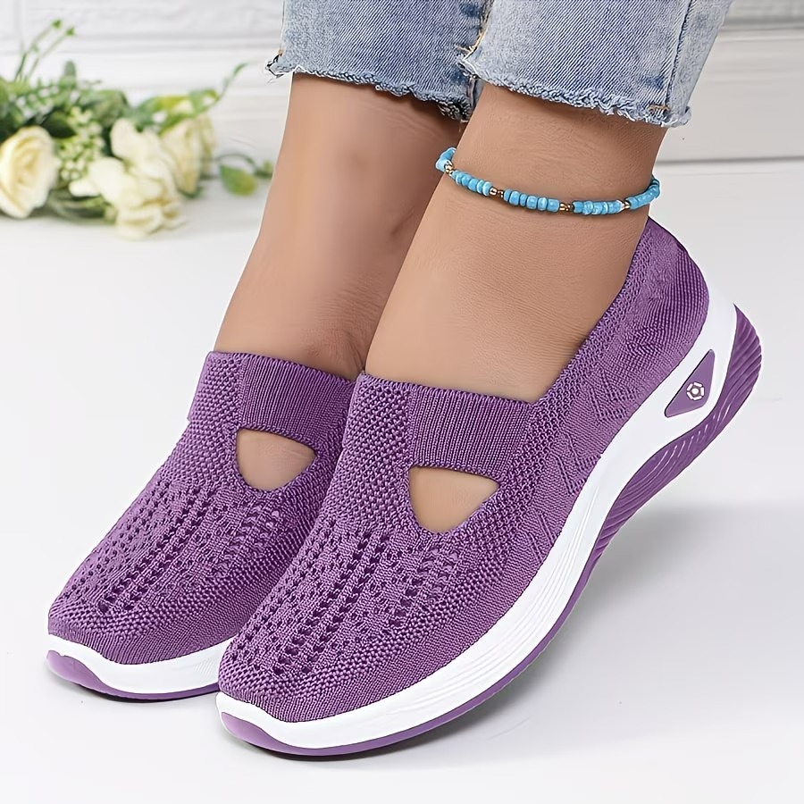 Lightweight Mesh Sneakers With Cushioned Insole For Women