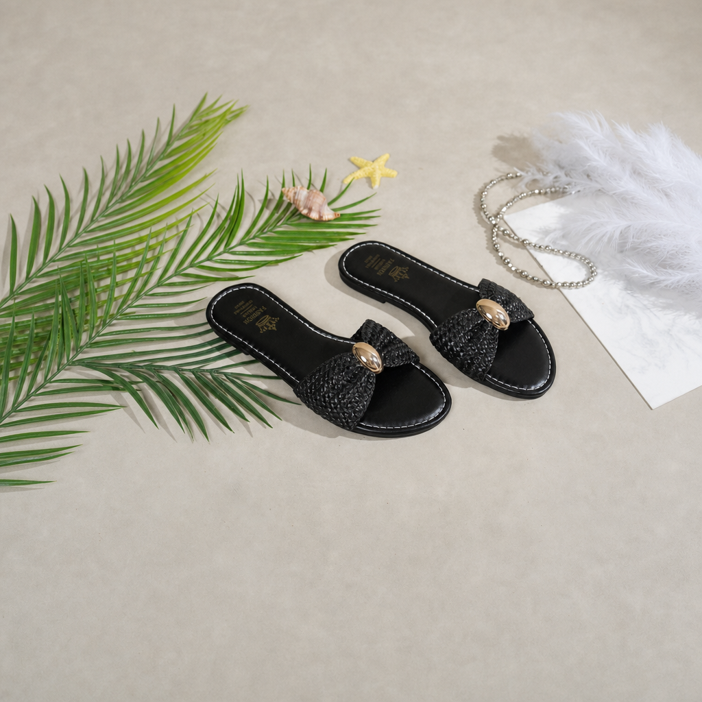 Minimalist Bow Decor Comfy Flat Sandals