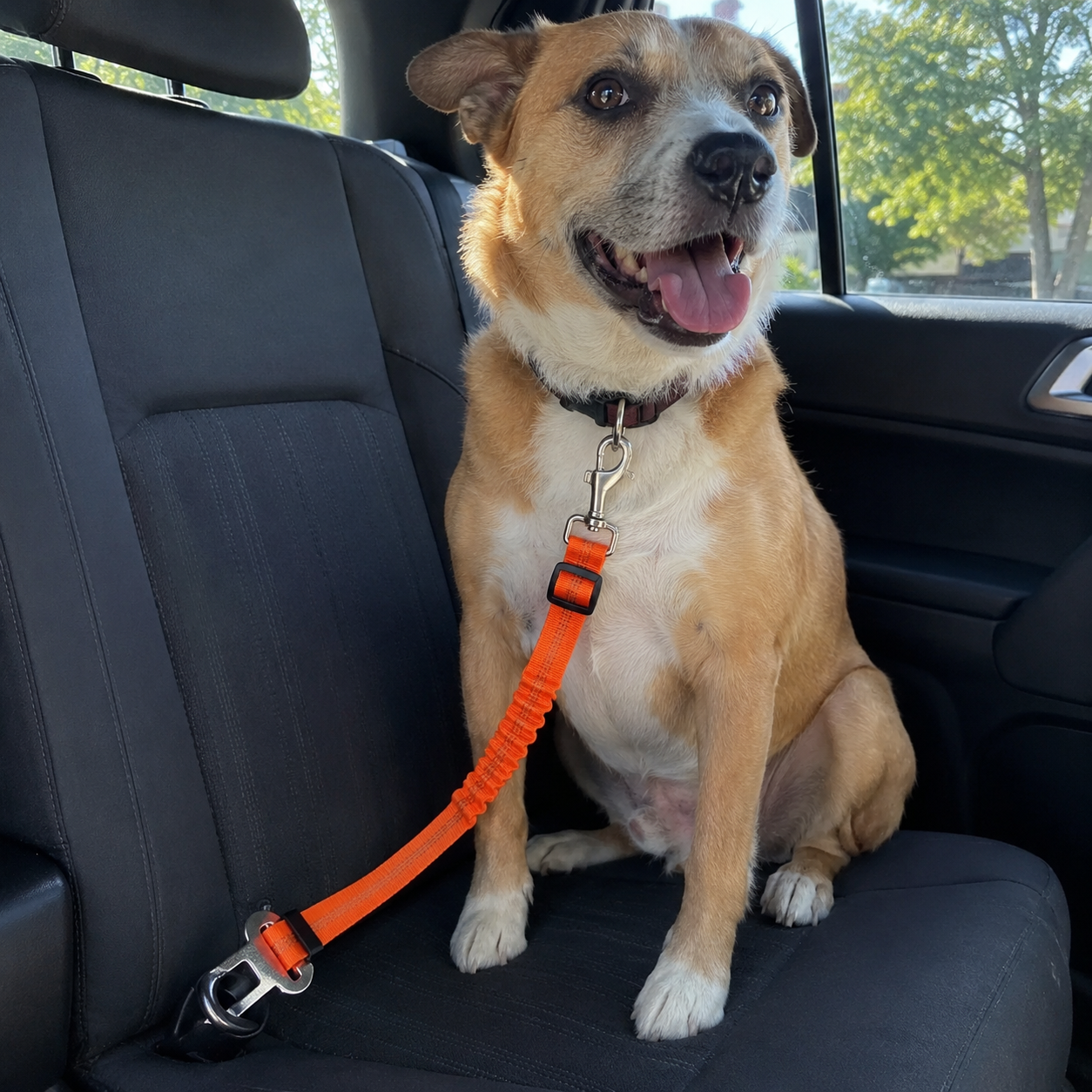 Retractable Pet Car Seat Belt Floral Travel Leash For Dogs And Cats