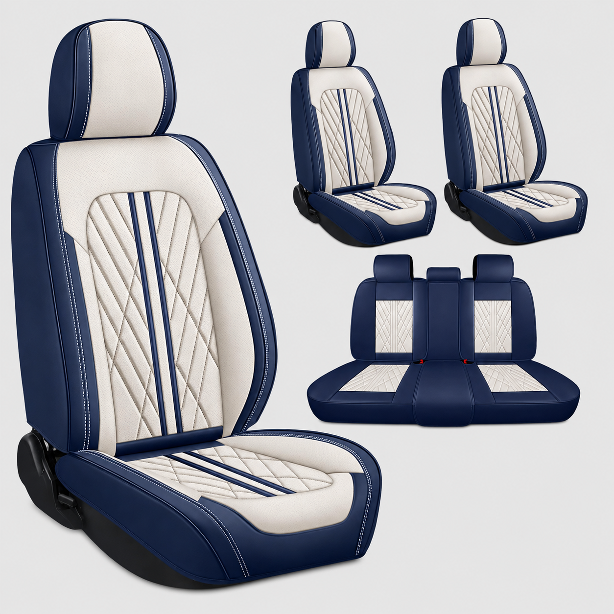 Custom Car Seat Covers for Ford Mustang 2000–2026 Airbag Compatible Waterproof Interior Protection