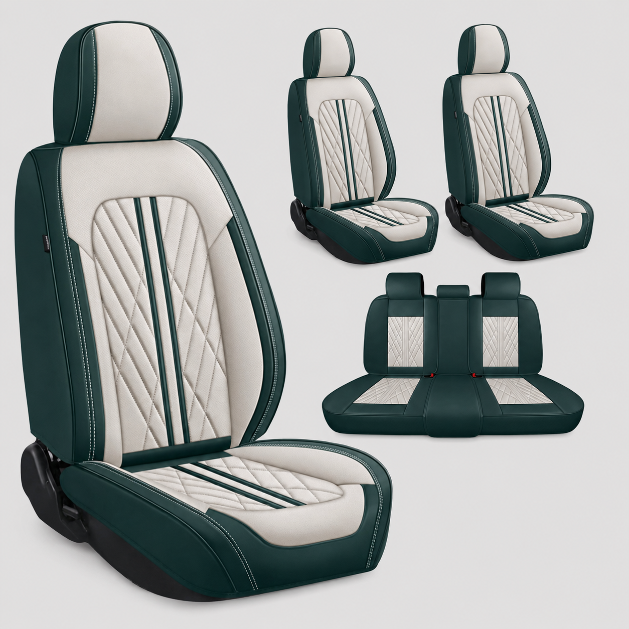 Custom Car Seat Covers for Ford Mustang 2000–2026 Airbag Compatible Waterproof Interior Protection