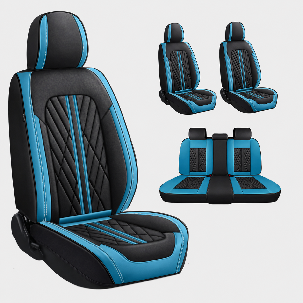 Custom Car Seat Covers for Ford Mustang 2000–2026 Airbag Compatible Waterproof Interior Protection