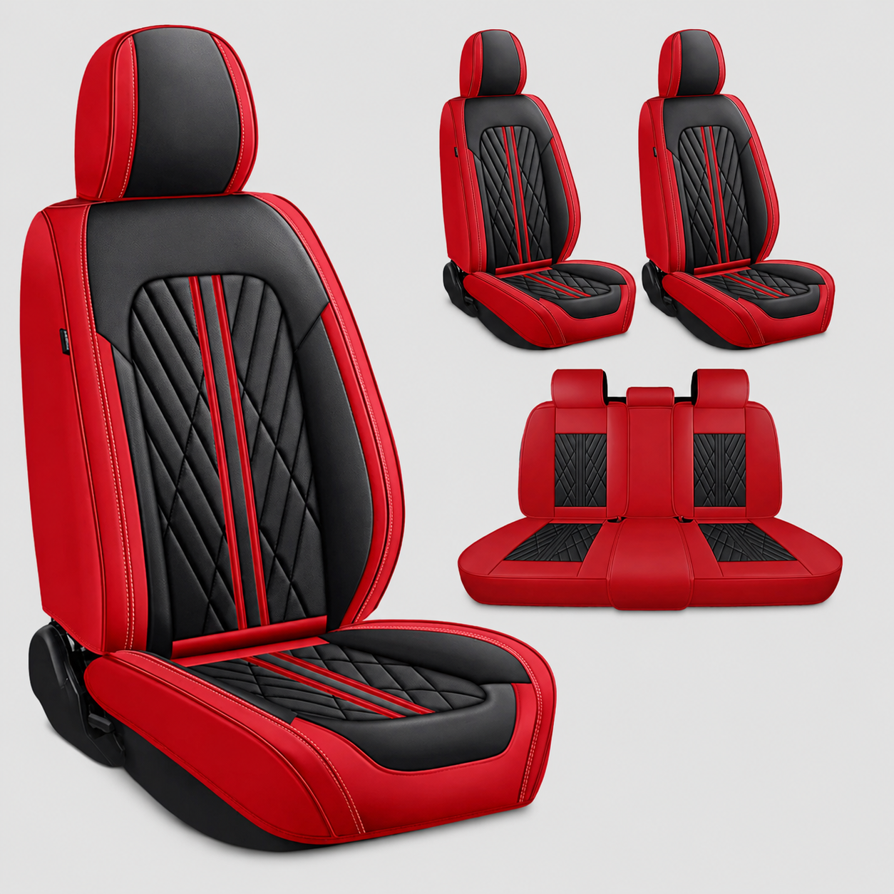 Custom Car Seat Covers for Ford Mustang 2000–2026 Airbag Compatible Waterproof Interior Protection