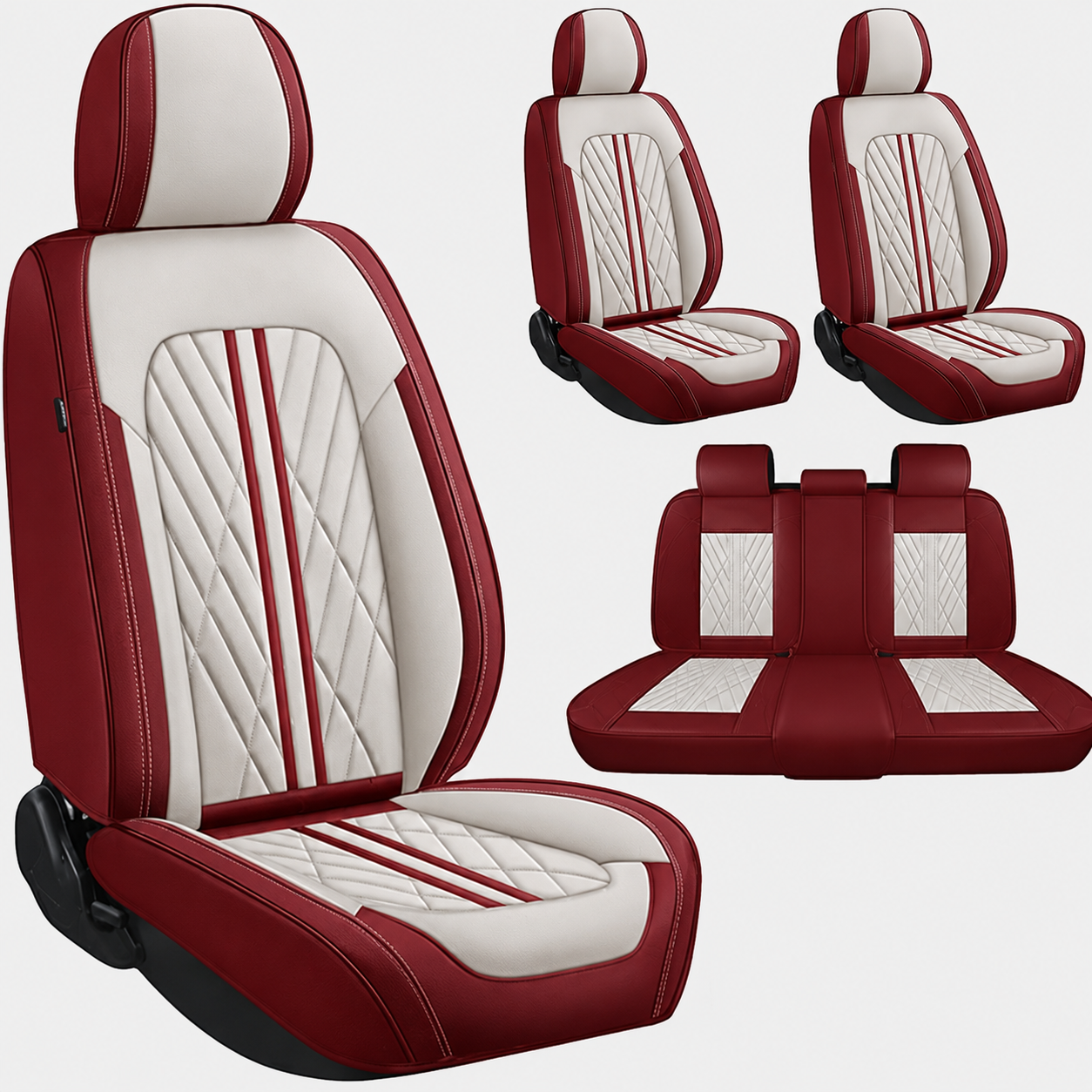 Custom Car Seat Covers for Ford Mustang 2000–2026 Airbag Compatible Waterproof Interior Protection