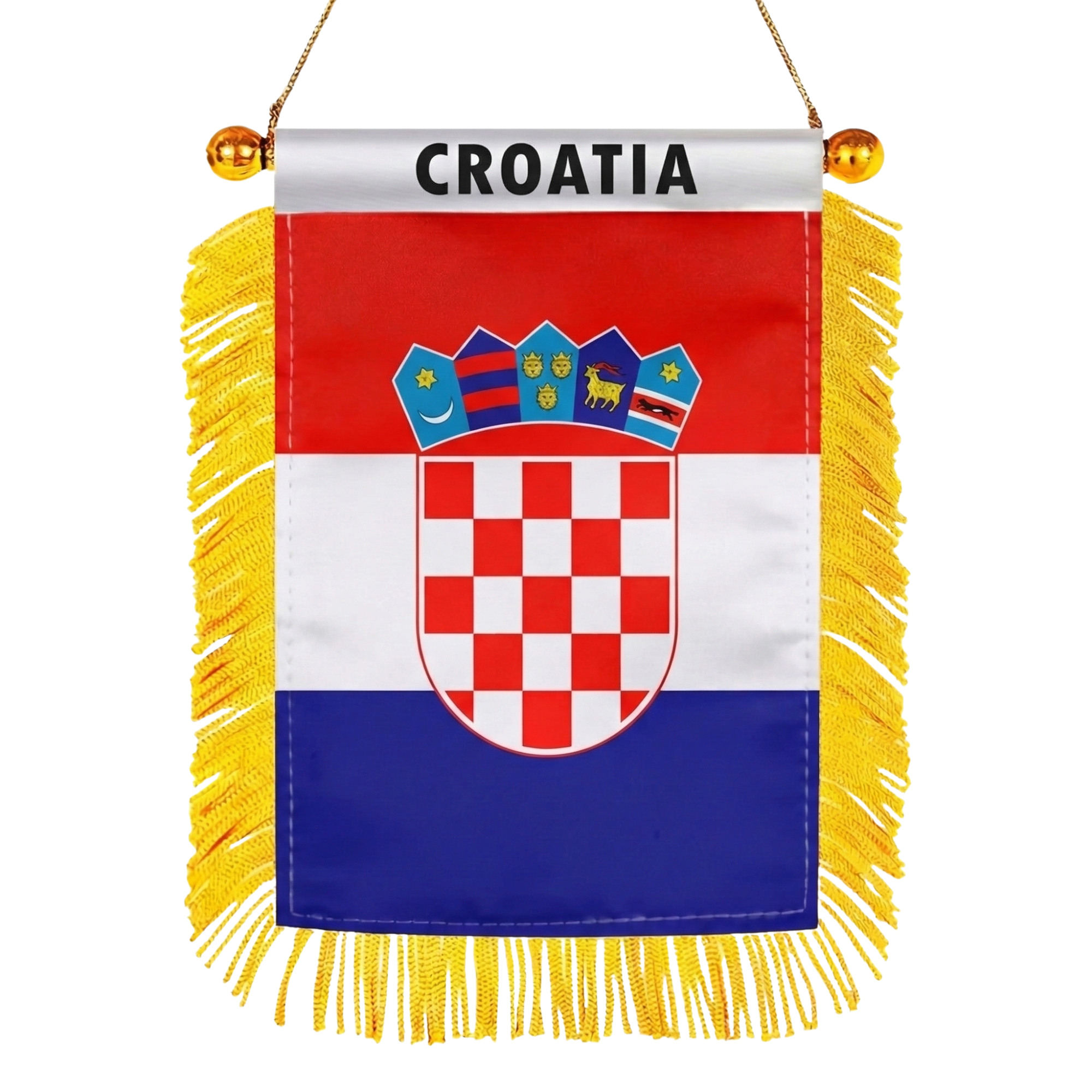Official FIFA 2026 Croatia Car Window Mini Decorative Flag